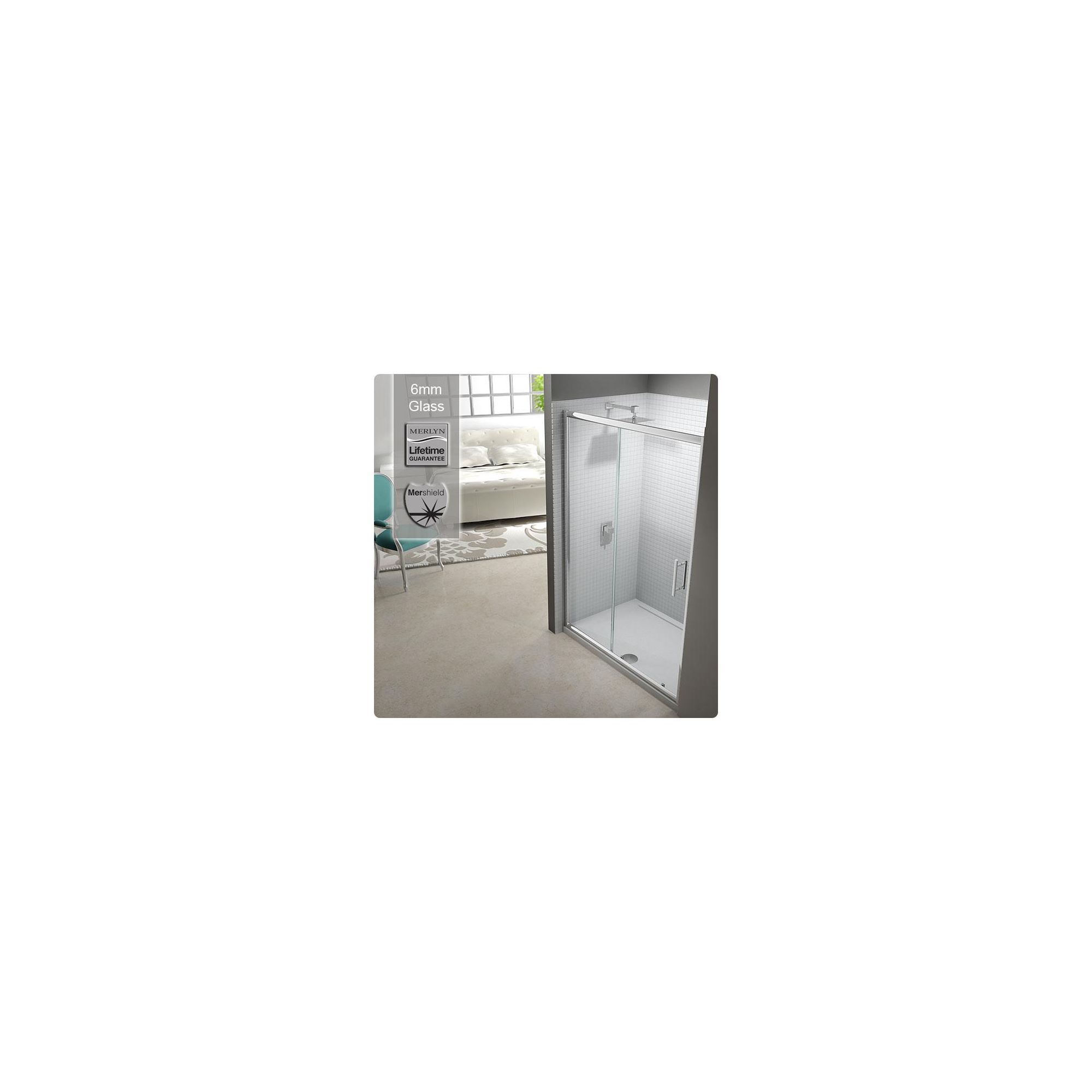 Merlyn Series 6 Sliding Door Shower Enclosure, ALCOVE 1200mm x 900mm, Low Profile Tray, 6mm Glass at Tesco Direct