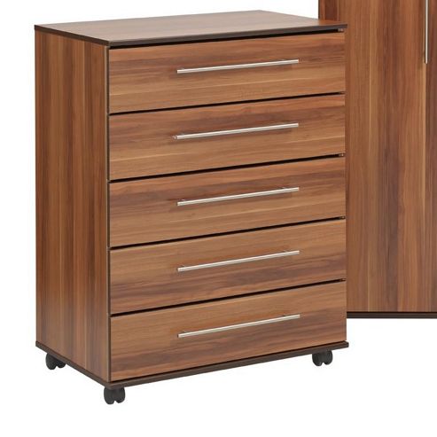 Image of Ideal Furniture New York Five Drawer Chest - American Walnut