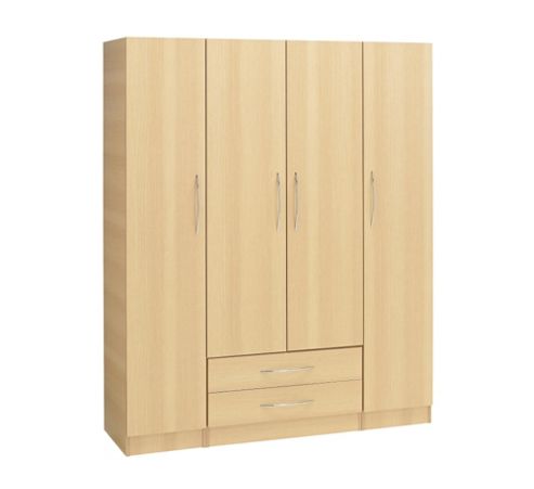 Image of Ideal Furniture Alaska 4 Door With 2 Drawer Wardrobe