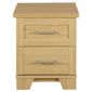 Caxton Melody 2 Drawer Bedside Table in Natural Oak