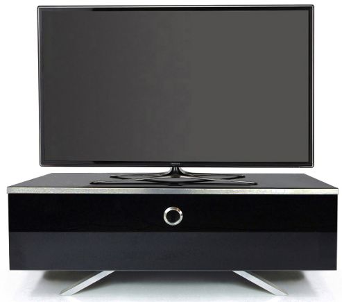 Image of Mda Designs Cubic Hybrid High Gloss Black Tv Stand
