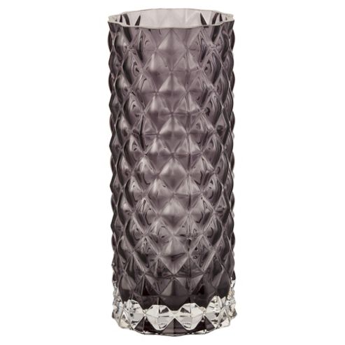 Image of Tesco Facetted Vase Smoke