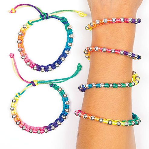 Image of Neon Shamballa Bracelets -pack Of 4 Children Girls