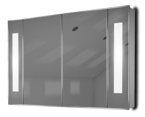 Image of Auto Colour Changing Demist Bathroom Cabinet With Shaver Socket & Sensor K120rgb