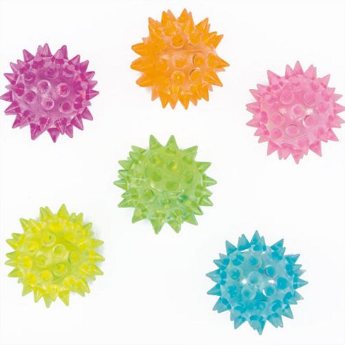 Image of Spiky Bouncy Balls - Pack Of 6 Children Girls Boys