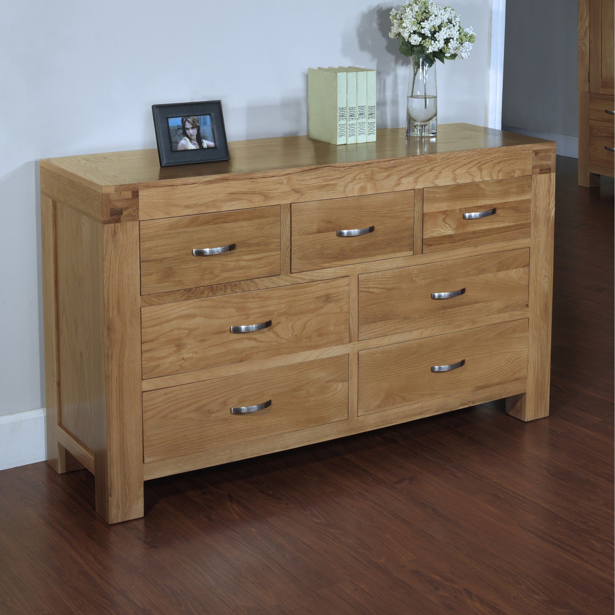 Hawkshead Rustic Oak Blonde 7 Drawer Chest at Tesco Direct