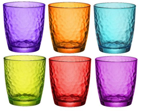 Image of Palatina Coloured Water / Juice Tumblers Glasses - 6 Piece Set - 320ml
