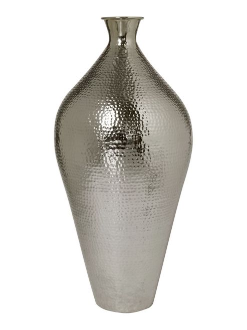 Image of Casa Couture Floor Standing Hammered Metal Vase