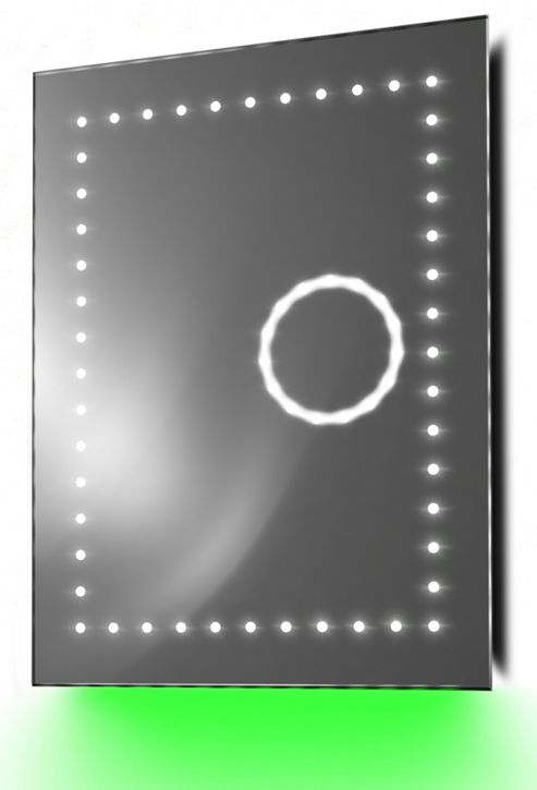 Image of Bathroom Clock Mirror With Underlighting, Bluetooth, Demist & Sensor K101gaud