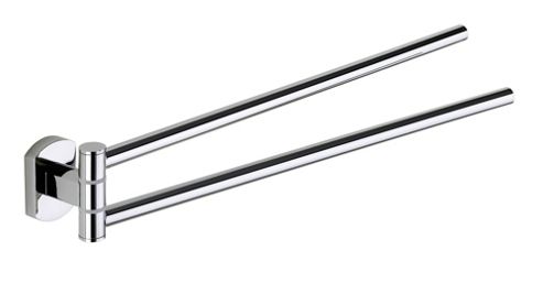 Image of Gedy Edera Double Swing Towel Rail In Chrome