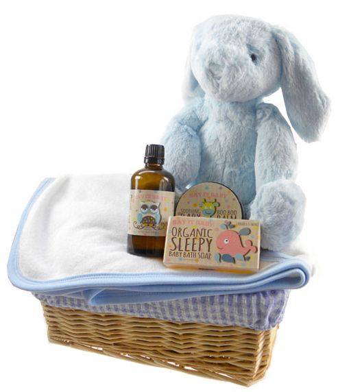 Image of Bath Time Baby Boy Gift Basket