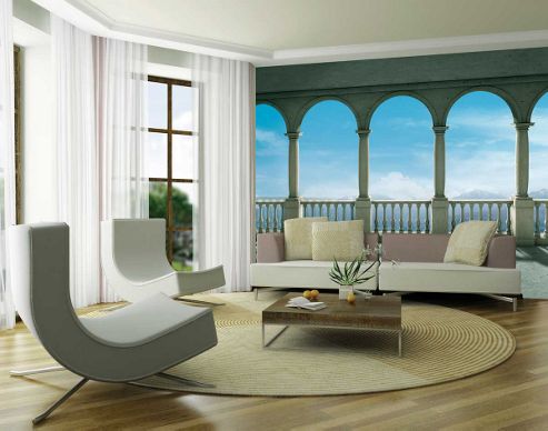 Image of 1wall Giant Roman Columns Wall Mural