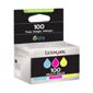 Lexmark 3-Pack 100 Color (CMY) Return Program Ink Cartridges