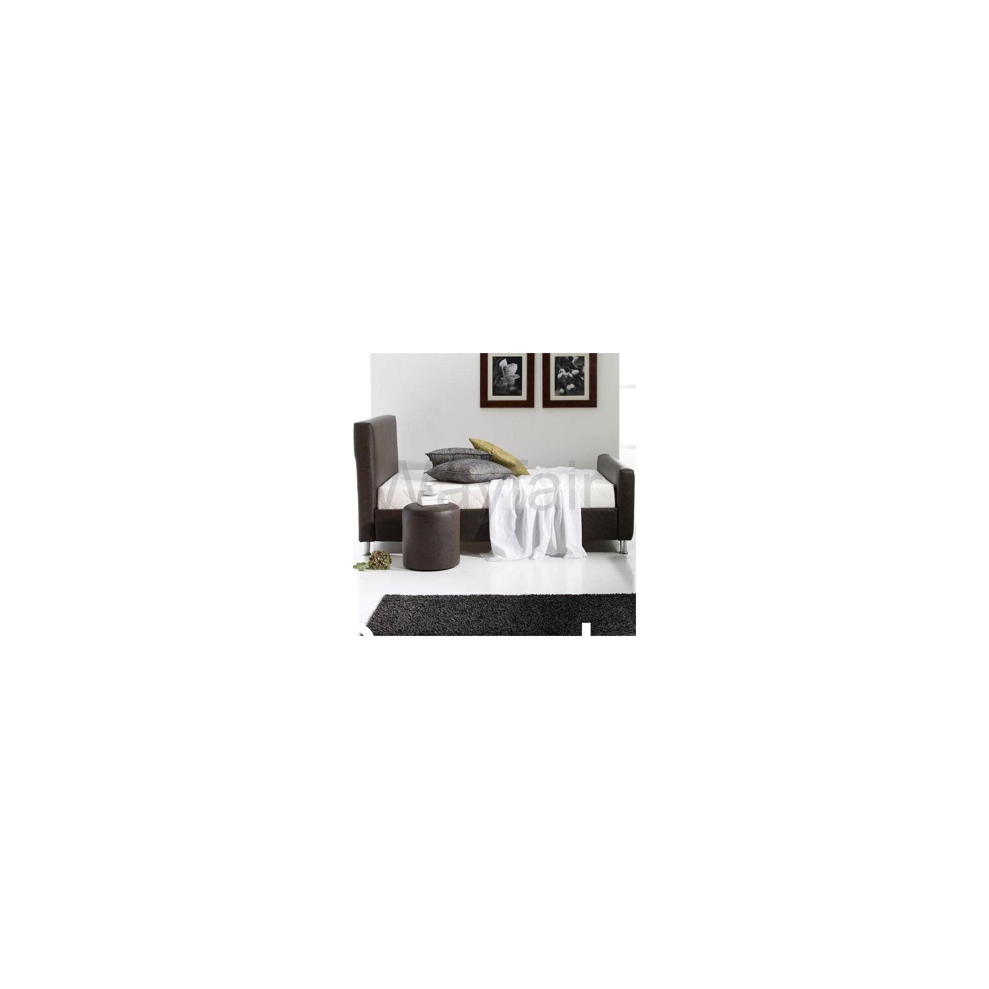 MA Living Murin Bed - Double - faux leather Brown at Tesco Direct