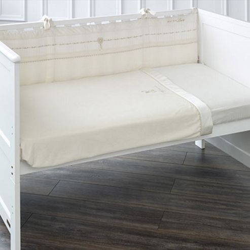 Image of Natures Purest Pure Love 3 Piece Cot/cot Bed Bedding Set