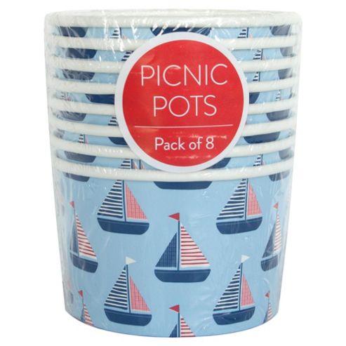 Image of Table Fun Yacht And Anchor Treat Tubs 8 Pack
