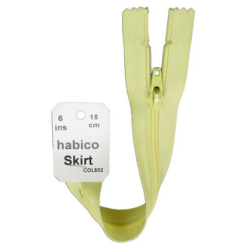 Image of Skirt Zip - 15cm - Lemon