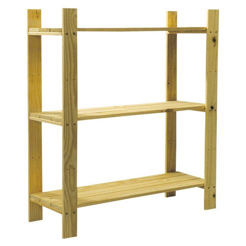 Image of Home Essence Natural Slatted Unit - 3 Shelves