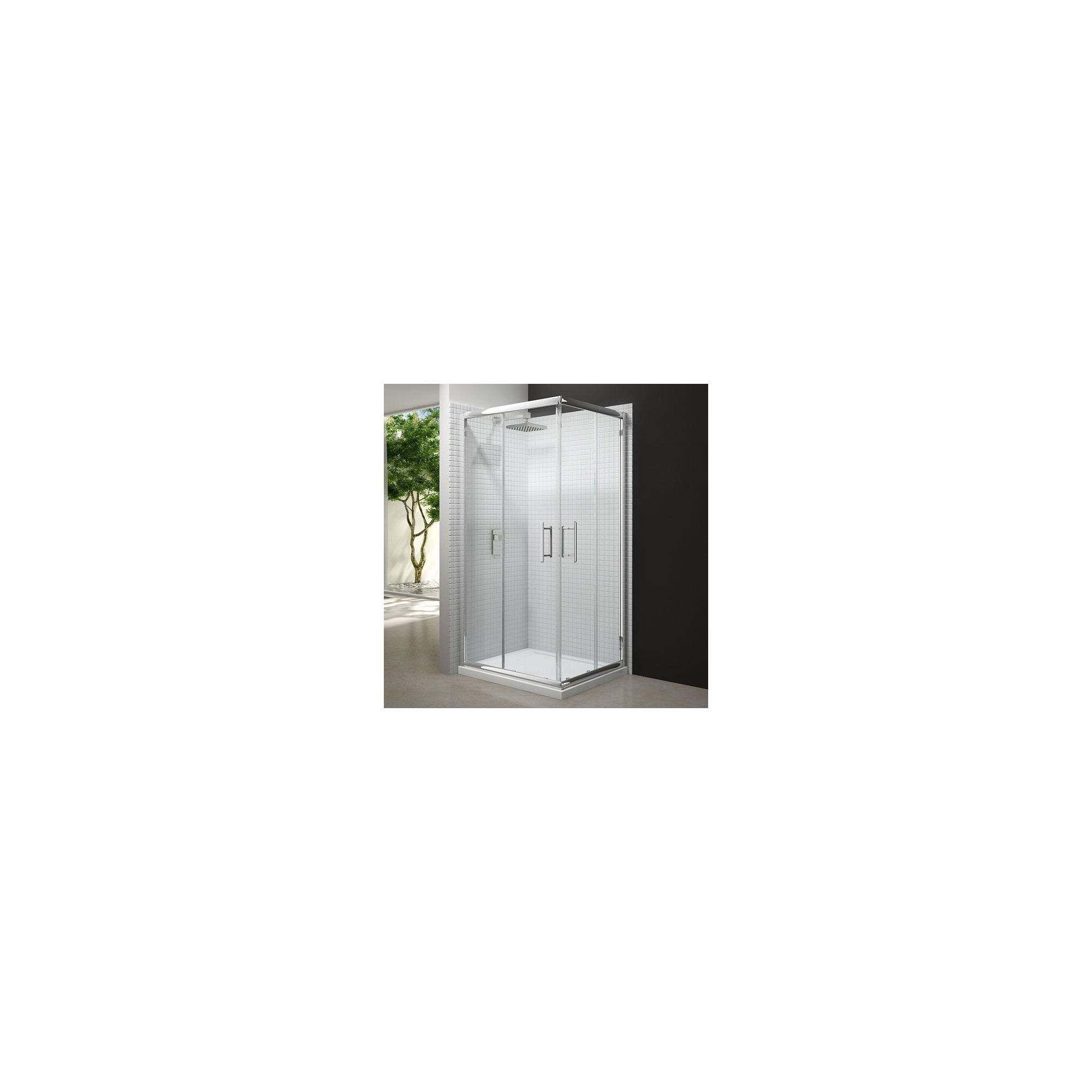Merlyn Series 6 Corner Entry Shower Door, 900mm x 900mm, Chrome Frame, 6mm Glass at Tesco Direct