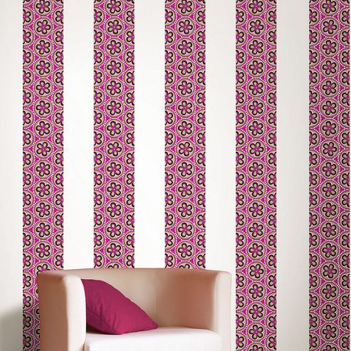 Image of Wallpops Very Berry Stripes Wall Stickers