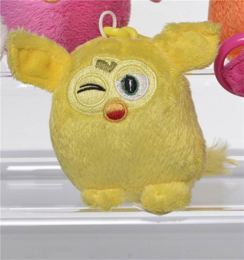 Image of Furby 7cm Keychain - Plush, No Sound - Yellow