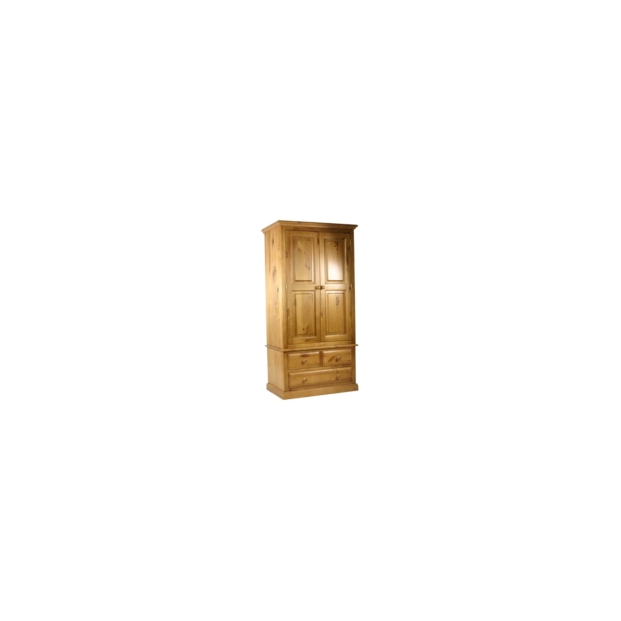 Kelburn Furniture Pine Gents Small Wardrobe in Antique Wax Lacquer at Tesco Direct