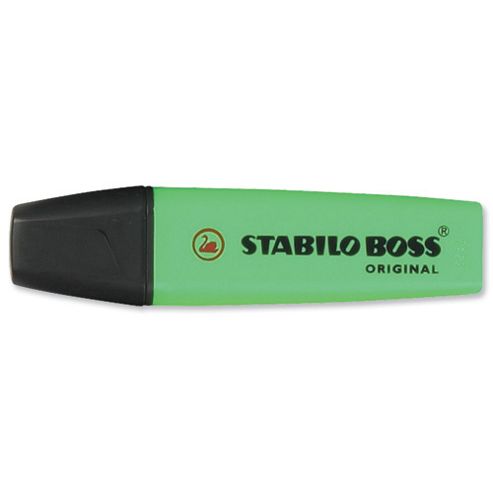 Image of Stabilo Boss Highlighters Chisel Tip 2-5mm Line Green [pack 10]