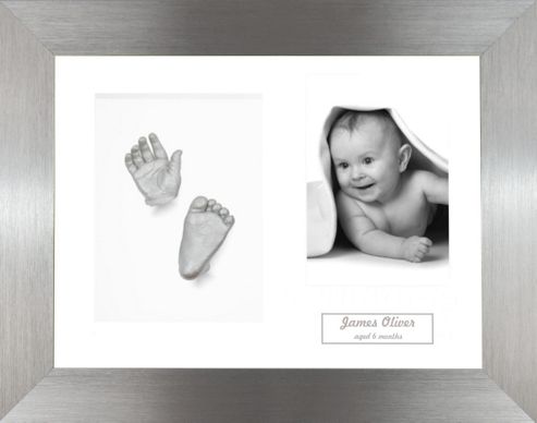 Image of 3d Baby Casting Kit - Pewter Frame - Silver Paint