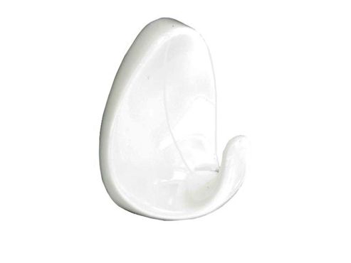Image of Securit S6355 Oval Self Adh Hooks White Med X4