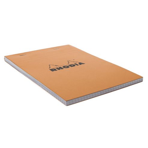Image of Rhodia Orange Head Stapled Pad 14.8x21cm Sq.5x5 16200c