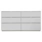 Palermo 6 Drawer Wide Chest White Mirrored