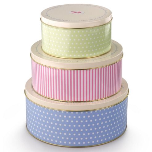 Image of Set Of Three Retro Cake Tins
