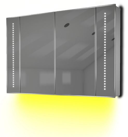 Image of Ambient Bathroom Mirror Cabinet With Sensor & Internal Shaver Socket K71y