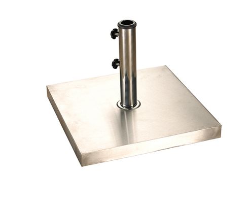 Image of 25kg Stainless Steel Square Parasol Base - 38 - 48mm Pole 45cm ----- X 5cm