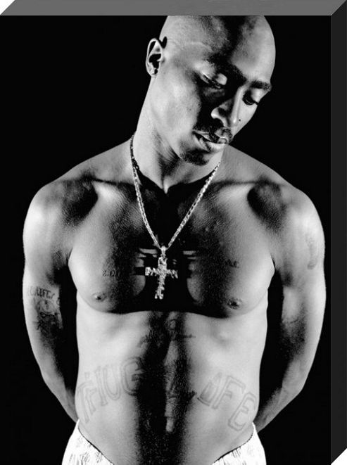 Image of Tupac Shakur Tupac Thug Life Large Canvas Print