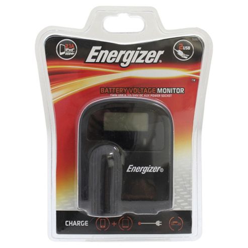 Image of Energizer 12v Socket & Twin Usb & Battery Monitor