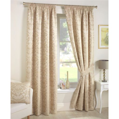 Image of Curtina Crompton Natural 90x72 Inches (228x183cm) Lined Curtains