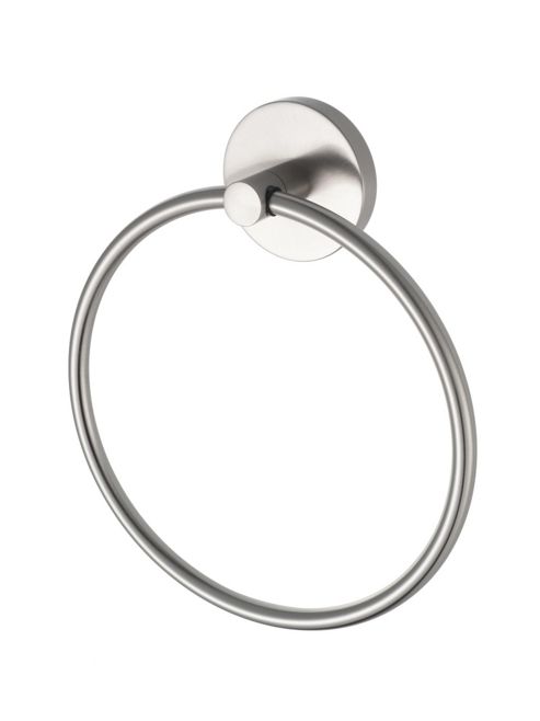 Image of Haceka Pro 2500 Towel Ring In Brushed Silver