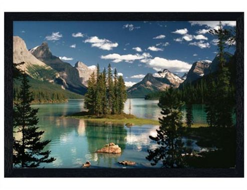 Image of Landscape Photography Black Wooden Framed Spirit Island Poster