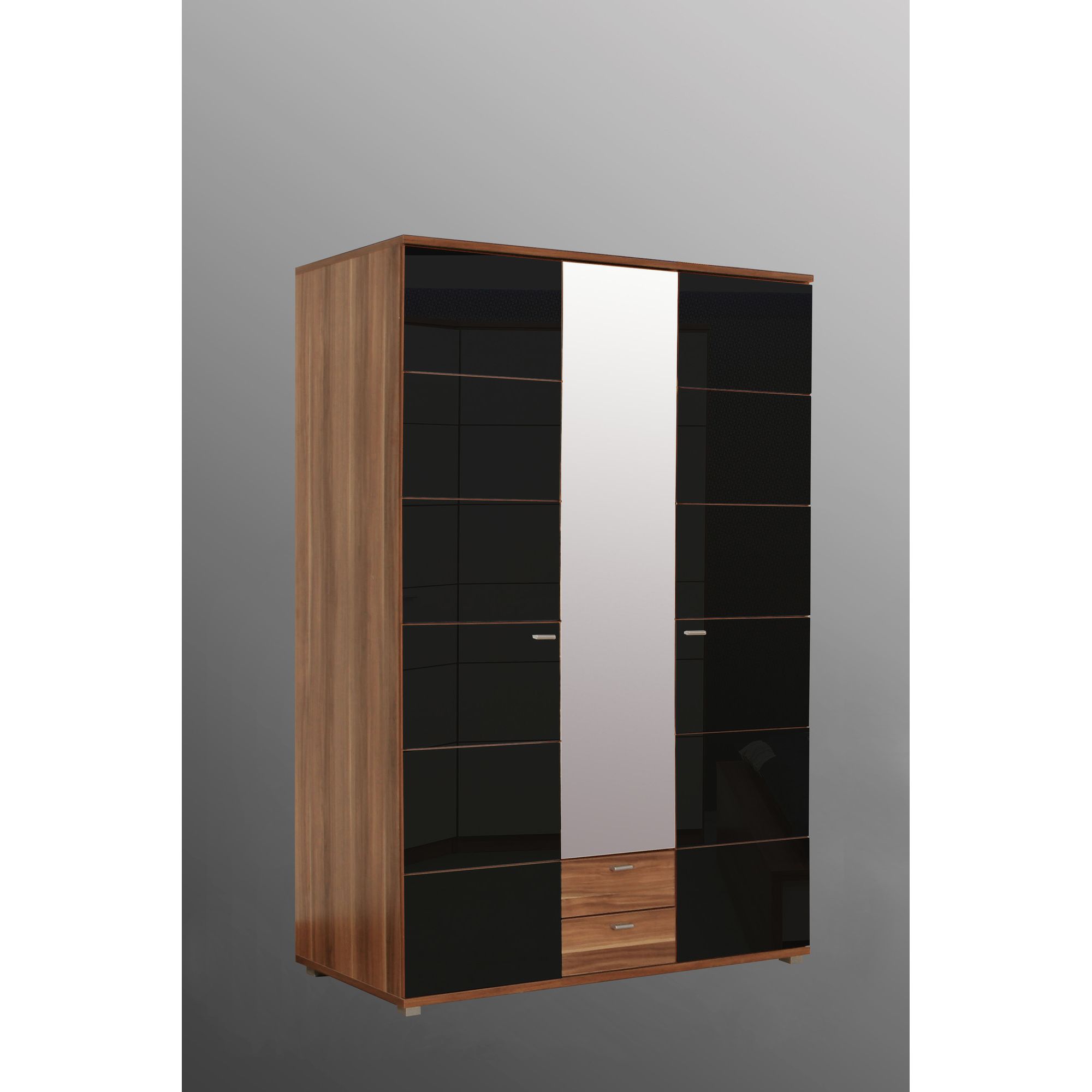 Amos Mann furniture Valencia 3 Door Wardrobe - Black at Tesco Direct