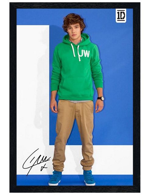 Image of One Direction Black Wooden Framed Liam 1d Poster