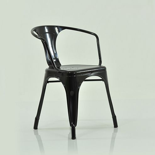 Image of Tolix A56 Style Dining Armchair Black