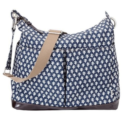 Image of Oioi Mini Geo 2-pocket Hobo Changing Bag Monaco Blue