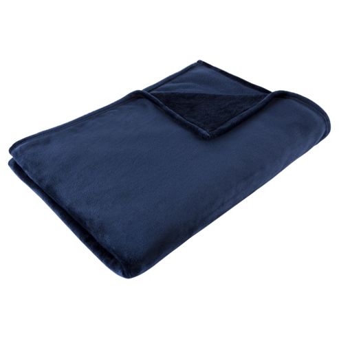 Image of Super Soft Fleece Throw, Navy