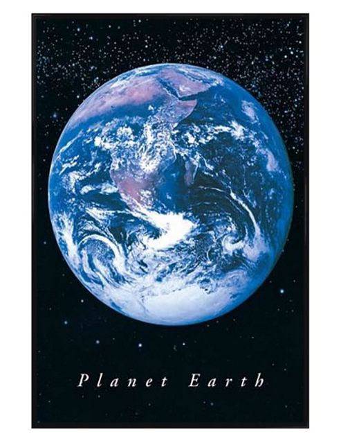 Image of Earth From Space Gloss Black Framed Planet Earth Poster