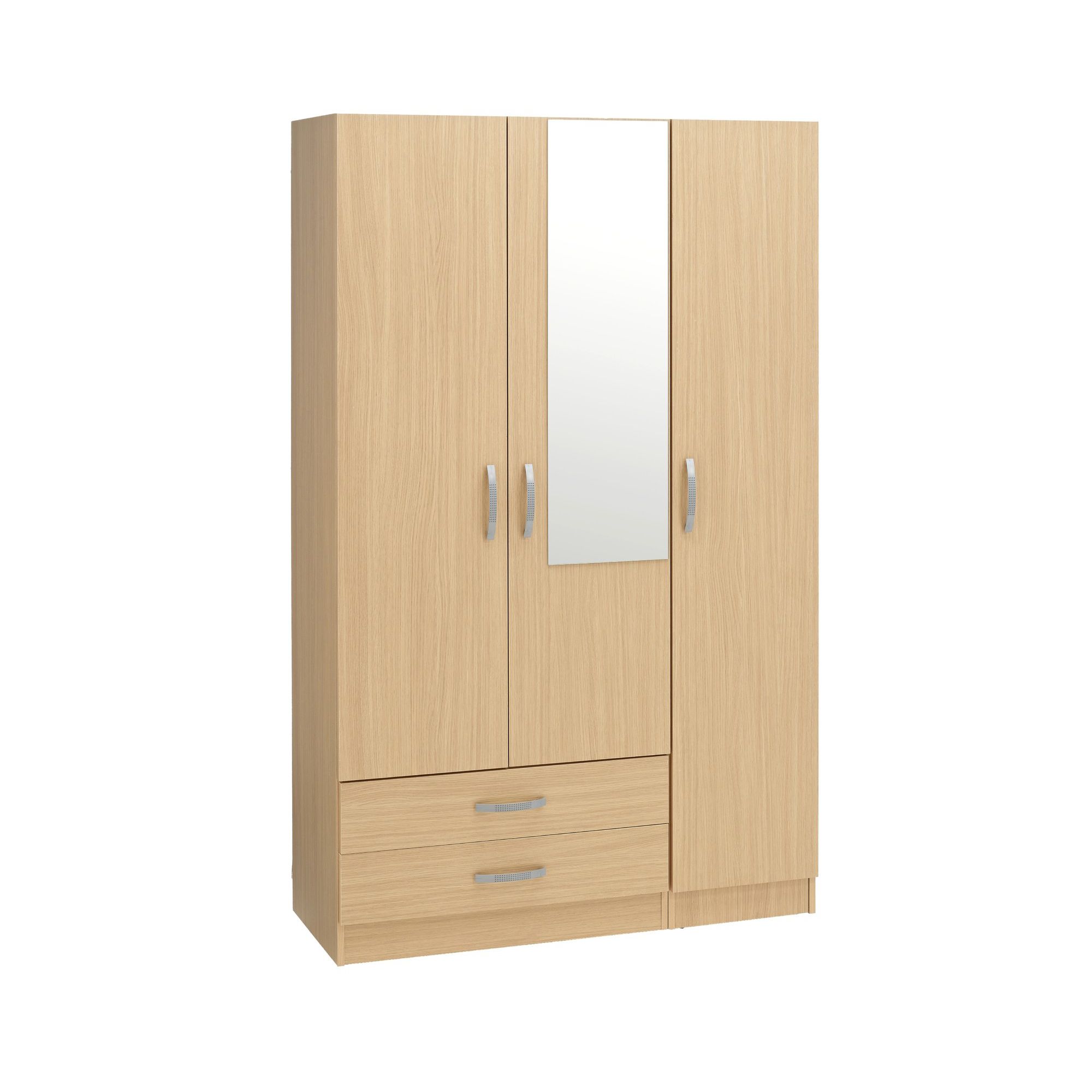 Ideal Furniture Budapest 3 Door Wardrobe - Walnut at Tesco Direct