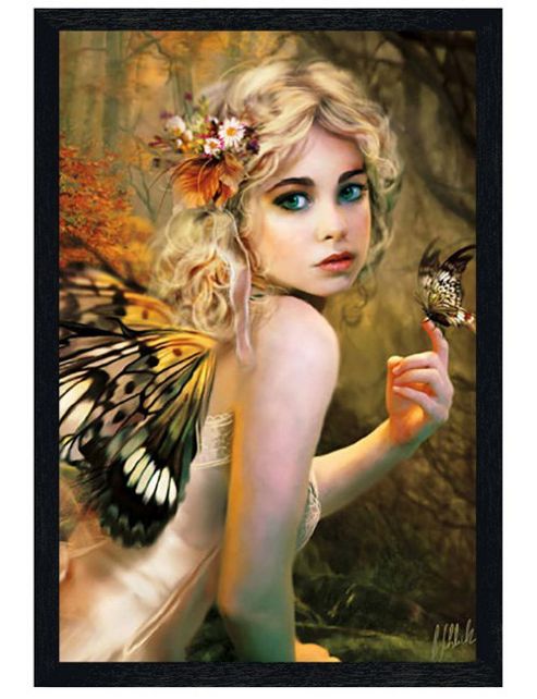 Image of Black Wooden Framed Touch Of Gold Poster