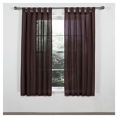 Tesco Everyday Value Tab Top Unlined Curtain 46X72 Chocolate