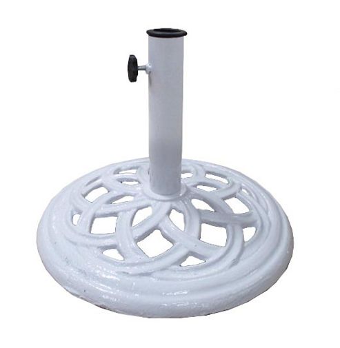 Image of Bentley Garden Cast Iron 9kg White Umbrella Base