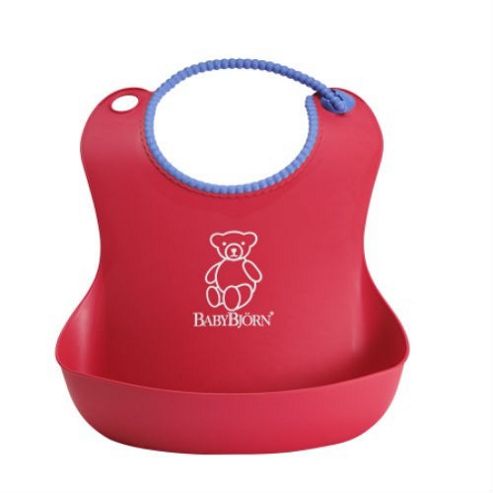 Image of Babybjorn Soft Bib (bright Red)